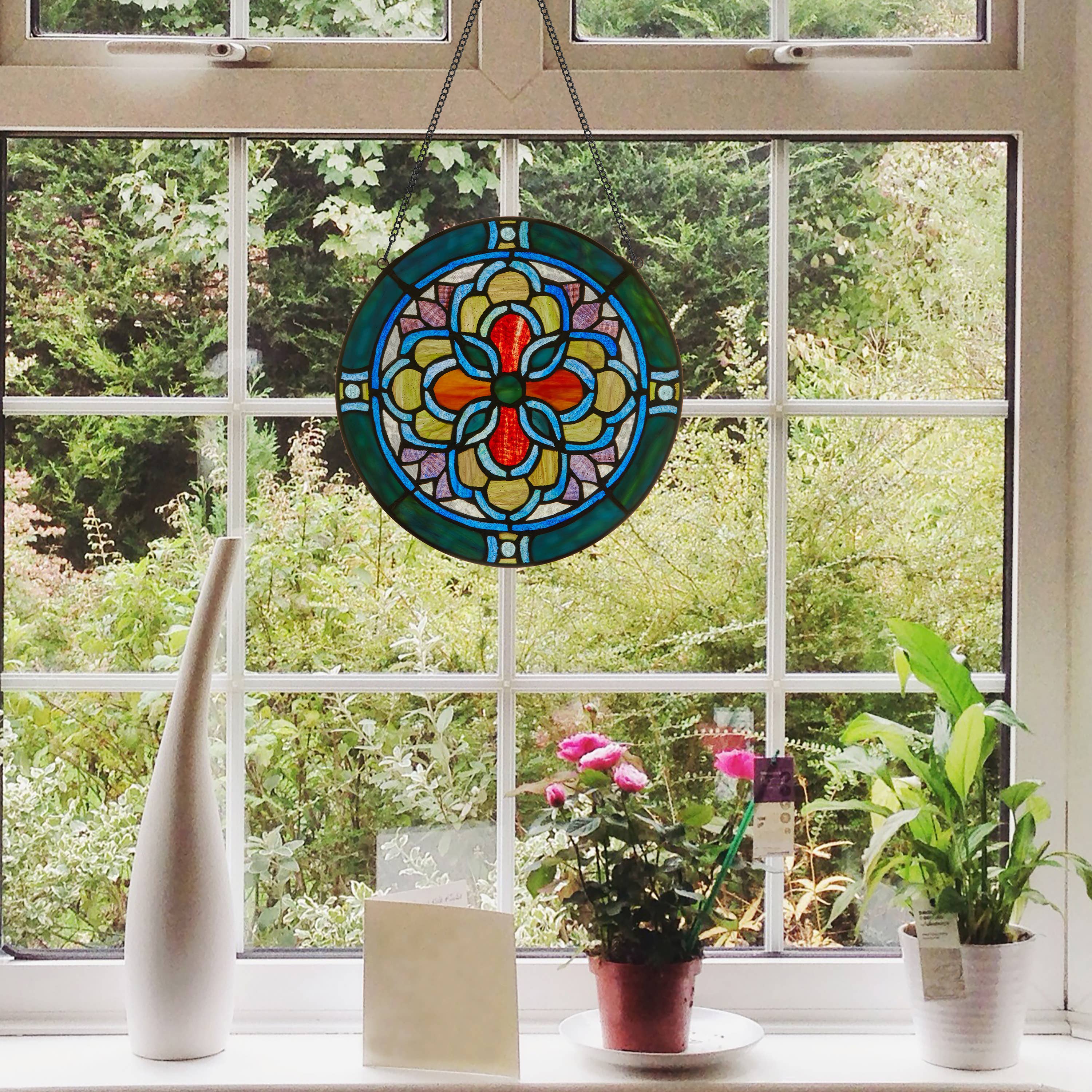 Round Geometric Stained Glass