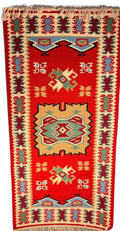 anatolian red rug on white background