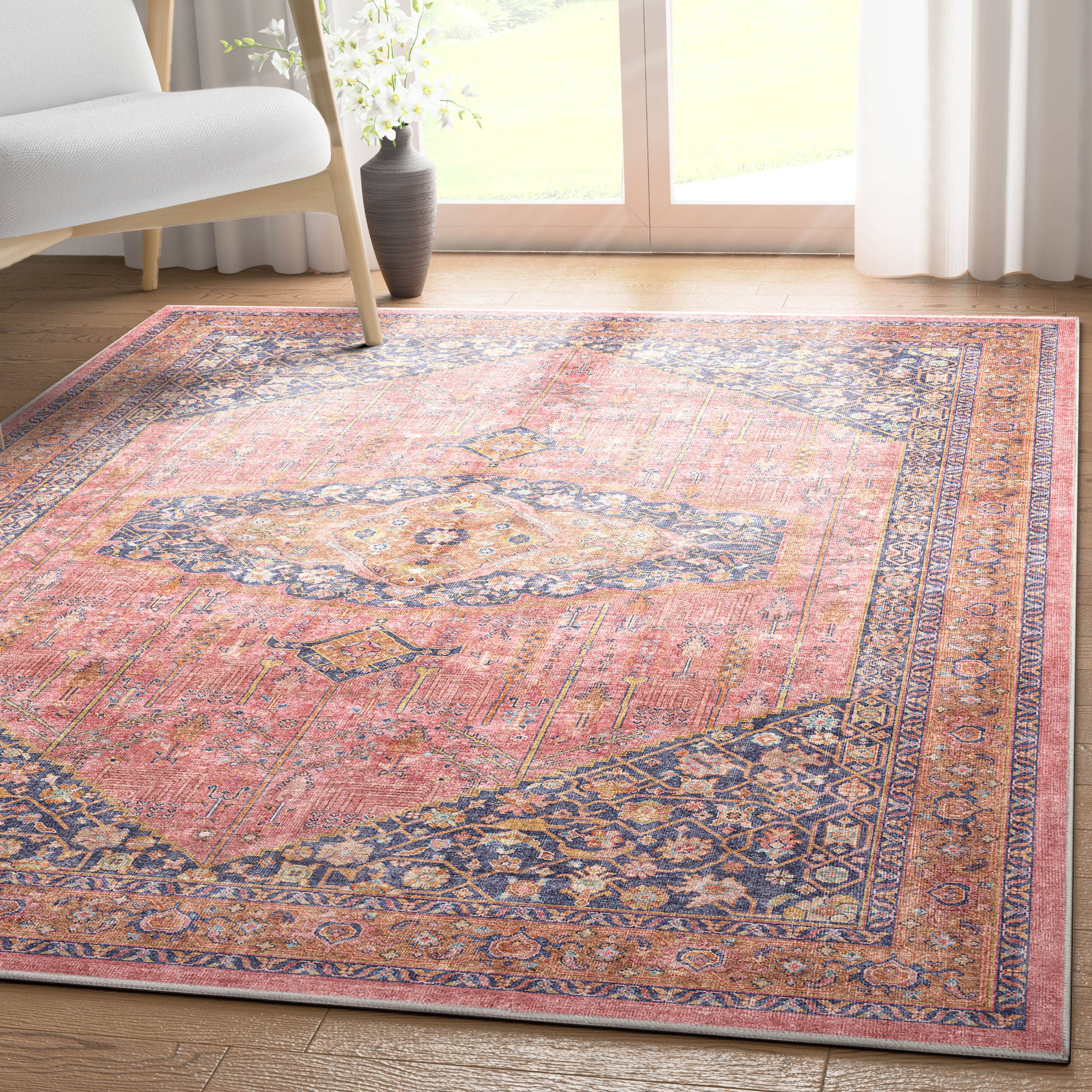 San Marino Botanical Flat-Weave Rug 5'3 x 7'3