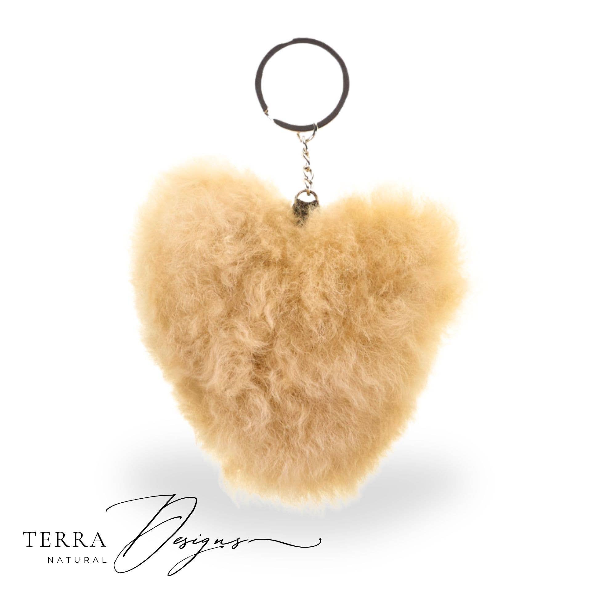 Alpaca Heart Keychain