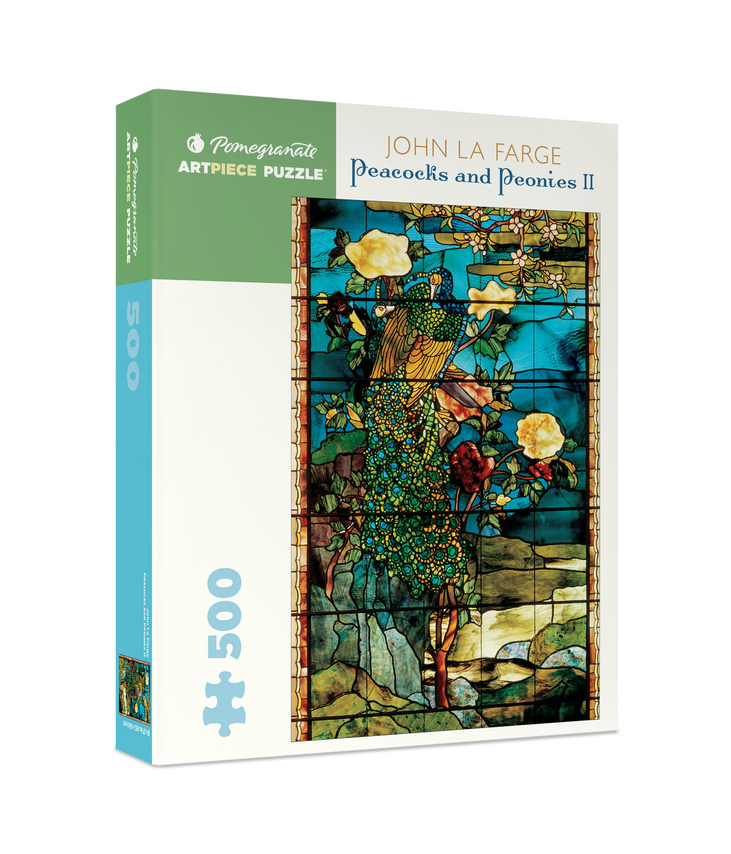 John La Farge: Peacocks and Peonies II 500-piece Jigsaw Puzzle
