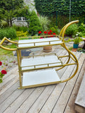 MCM 3-Tier Gondola Bar Cart Server (Rattan)