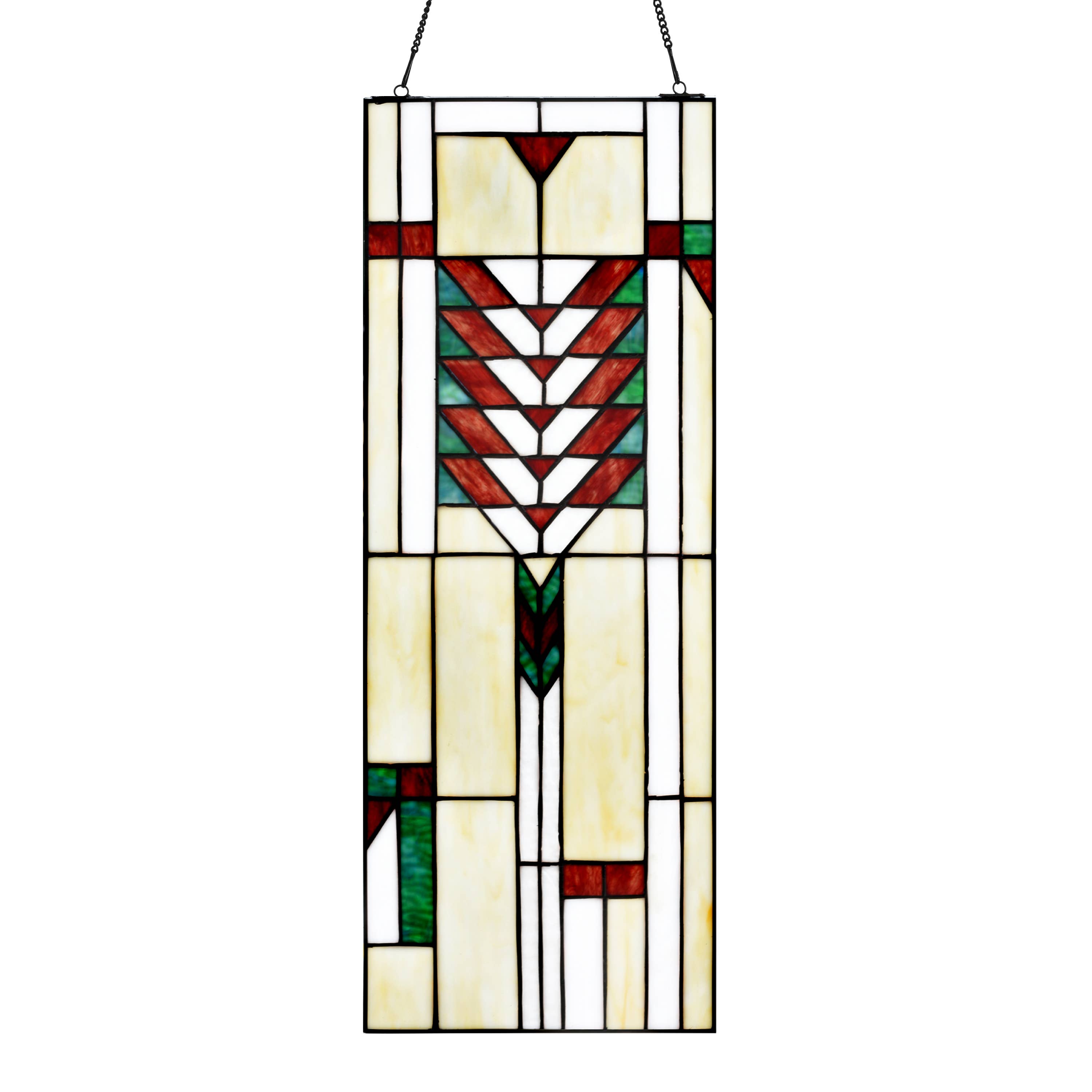 Declan Ivory Stained Glass Window Panel