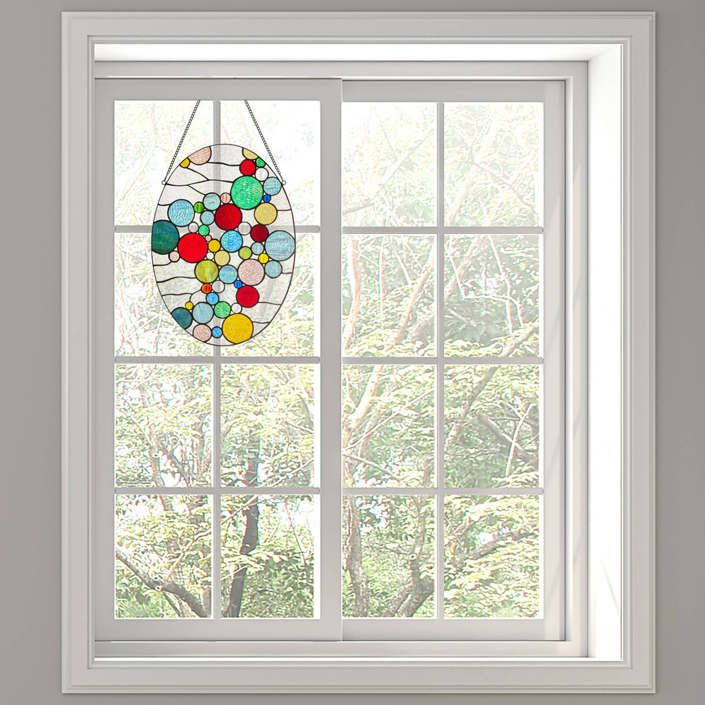 Naomi Multicolored Dots Stained Glass