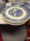 Antique Blue Willow Plates – Early Unmarked Ironstone, Circa 1900