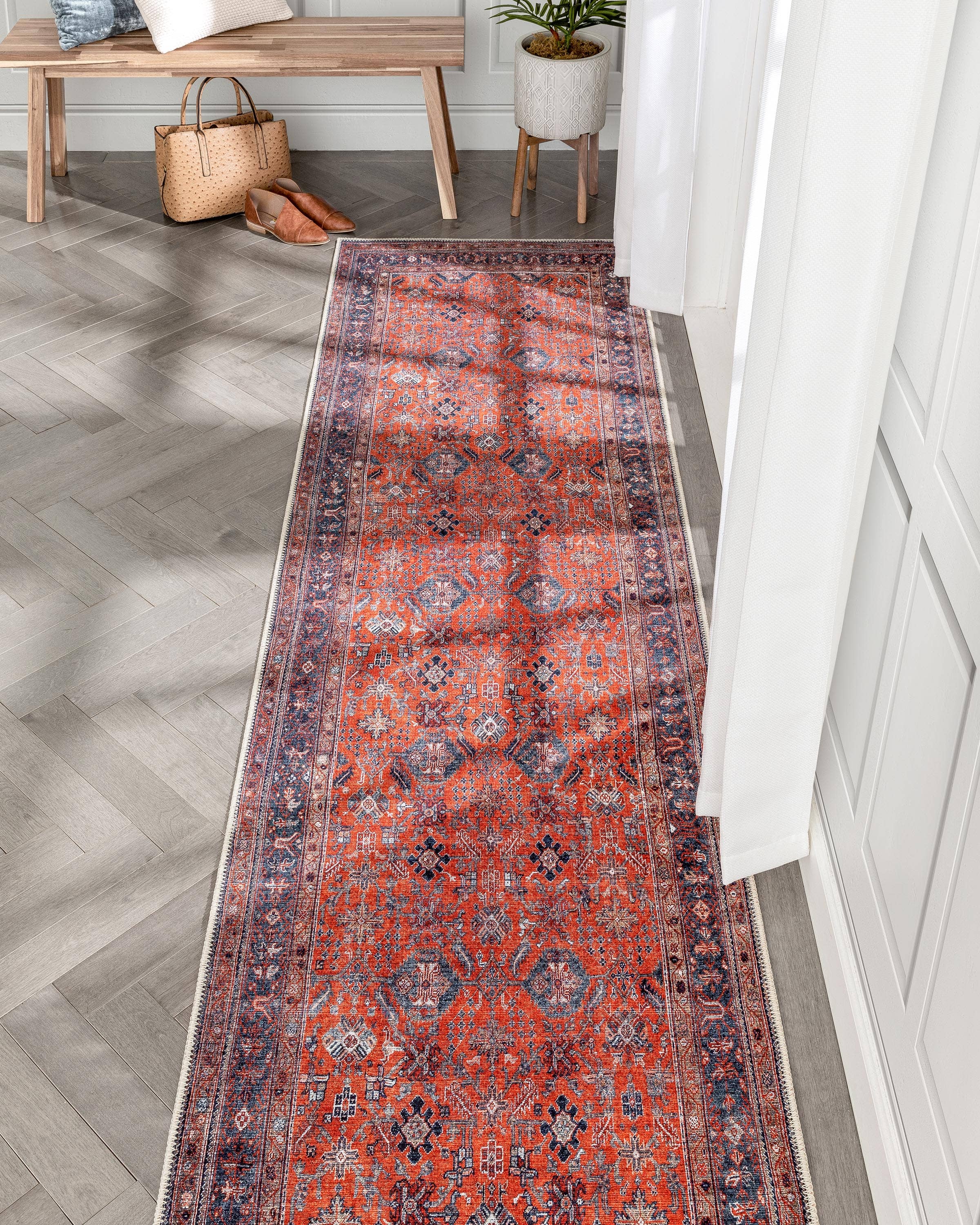 Persian Oriental Red Runner 2'7" x 9'10"