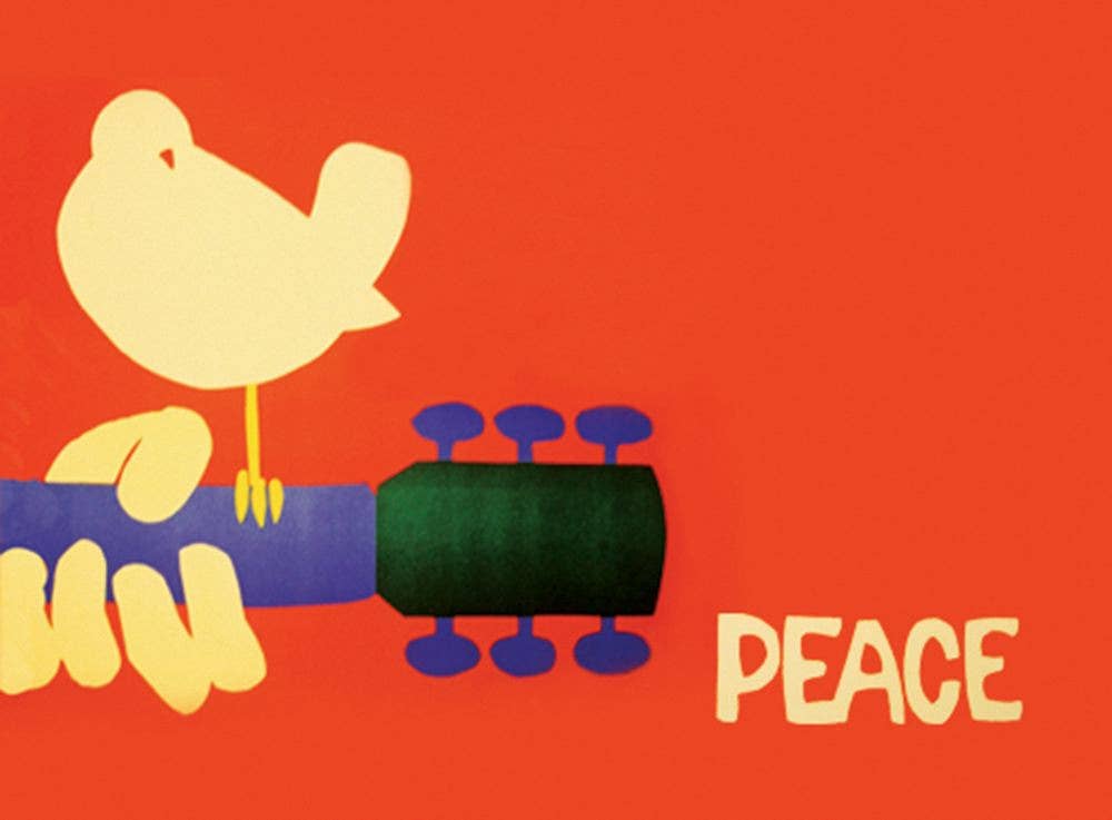 Peace Guitar Christmas Card - Holiday CARD