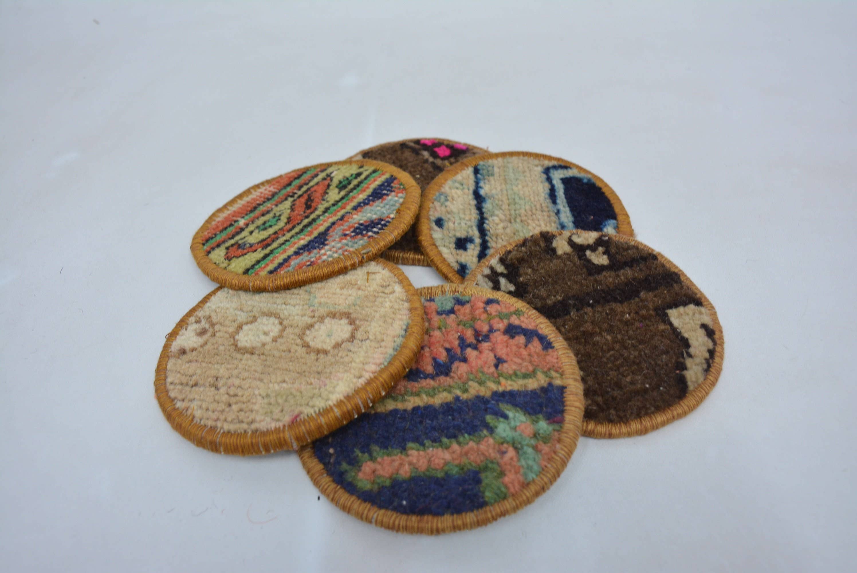 Kitchen Decor Tea & Coffee Rug Coaster Set