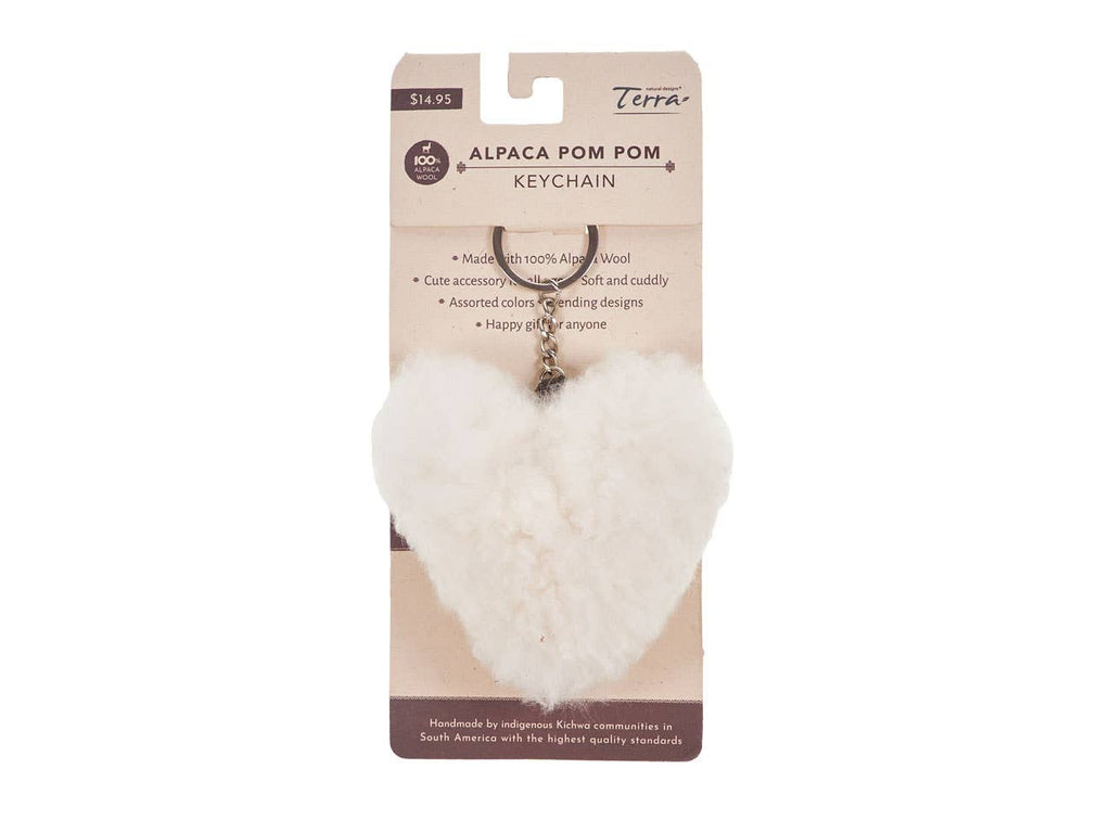 Alpaca Heart Keychain