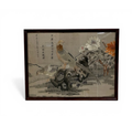 Chinese silk thread embroidery with birds and flowers