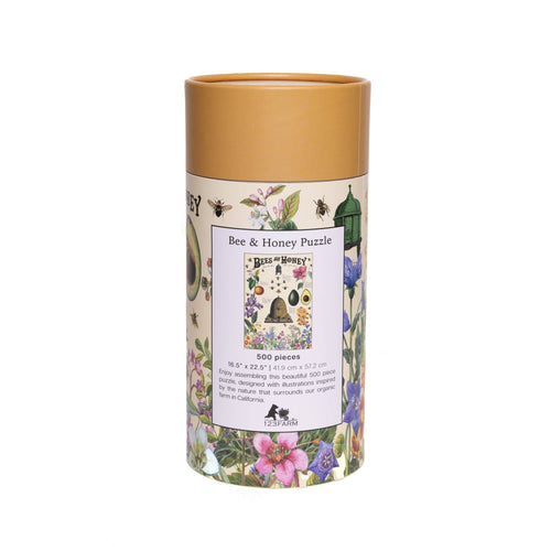 Bees & Honey Puzzle – 500 Pc Tube with Vintage Illustrations