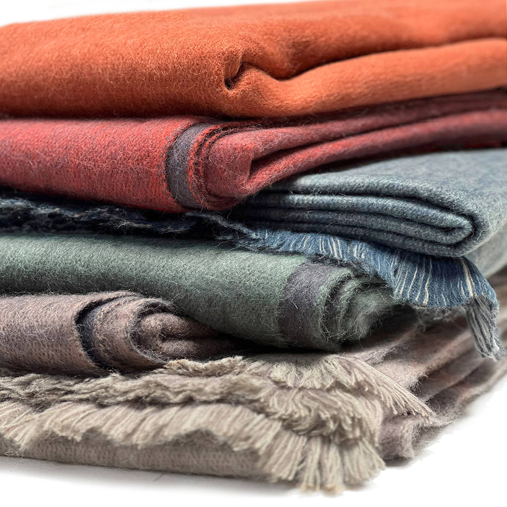 Alpaca Double Sided Throw - Rusted Coral