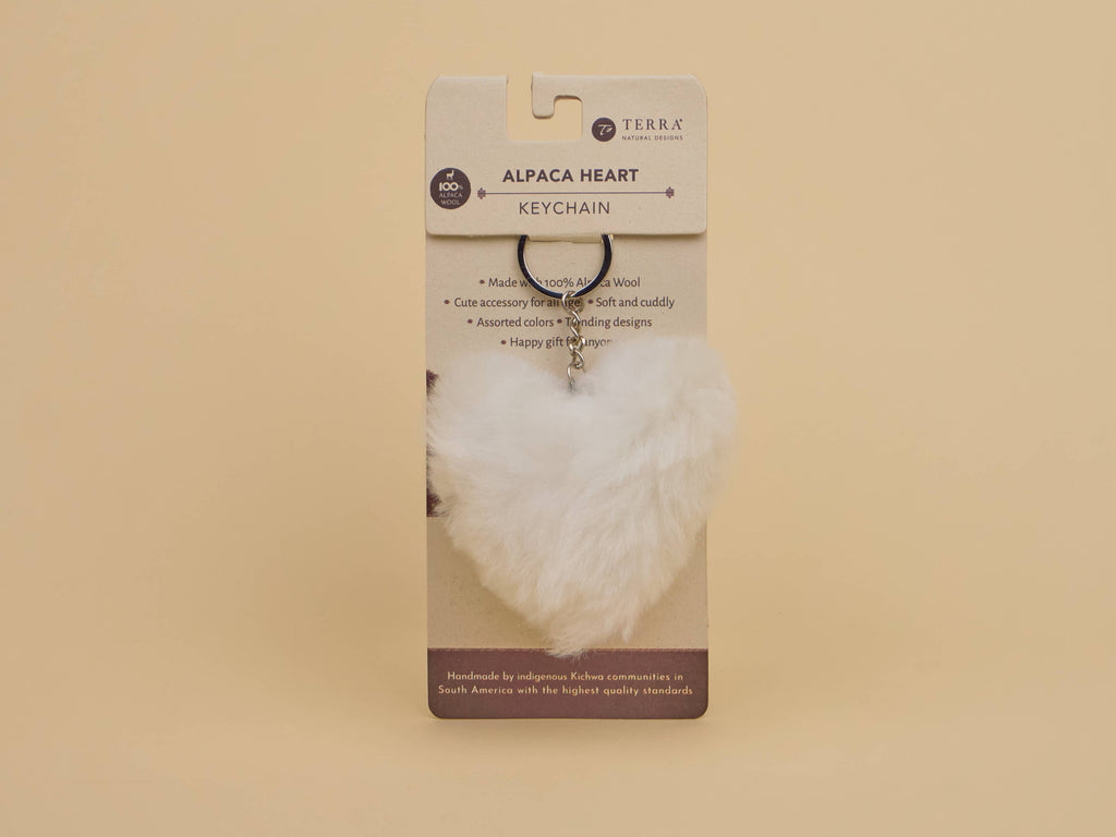 Alpaca Heart Keychain