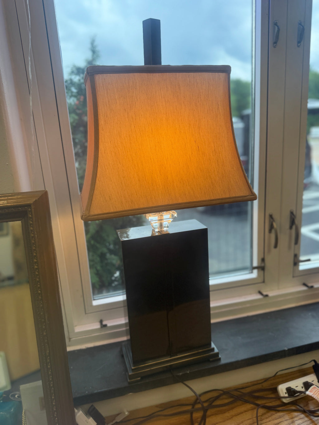 Pair Uttermost Springer-Style Metal Table Lamps