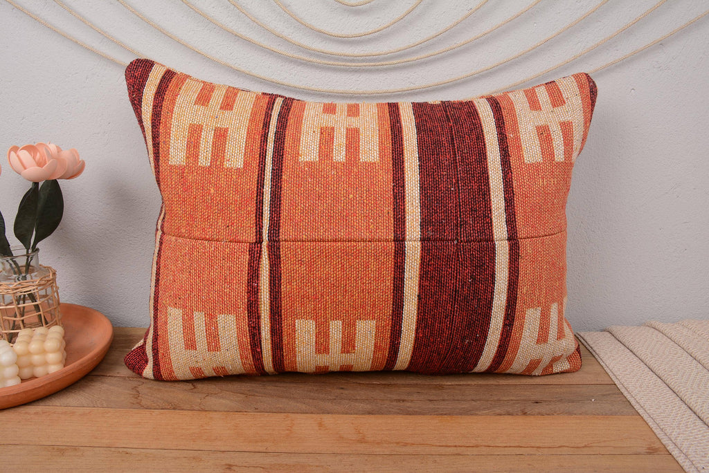 Antique Kilim Patchwork Lumbar Pillow