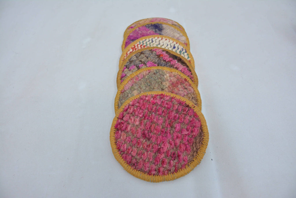 Kitchen Decor Turkish Rug Drink Coaster Handmade Gift