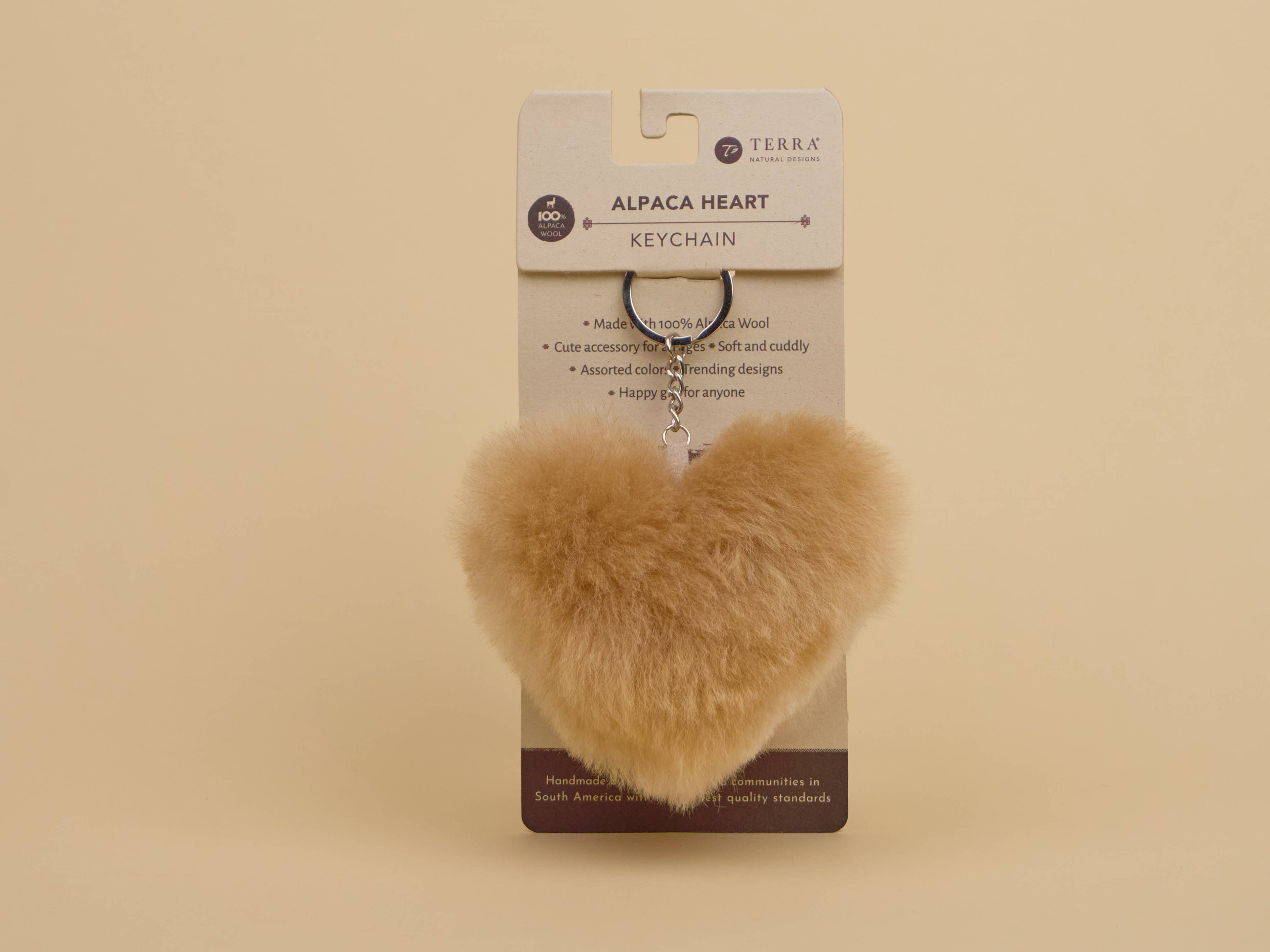 Alpaca Heart Keychain
