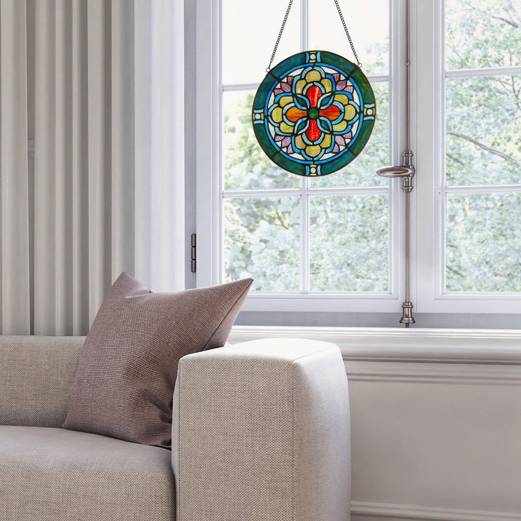 Round Geometric Stained Glass