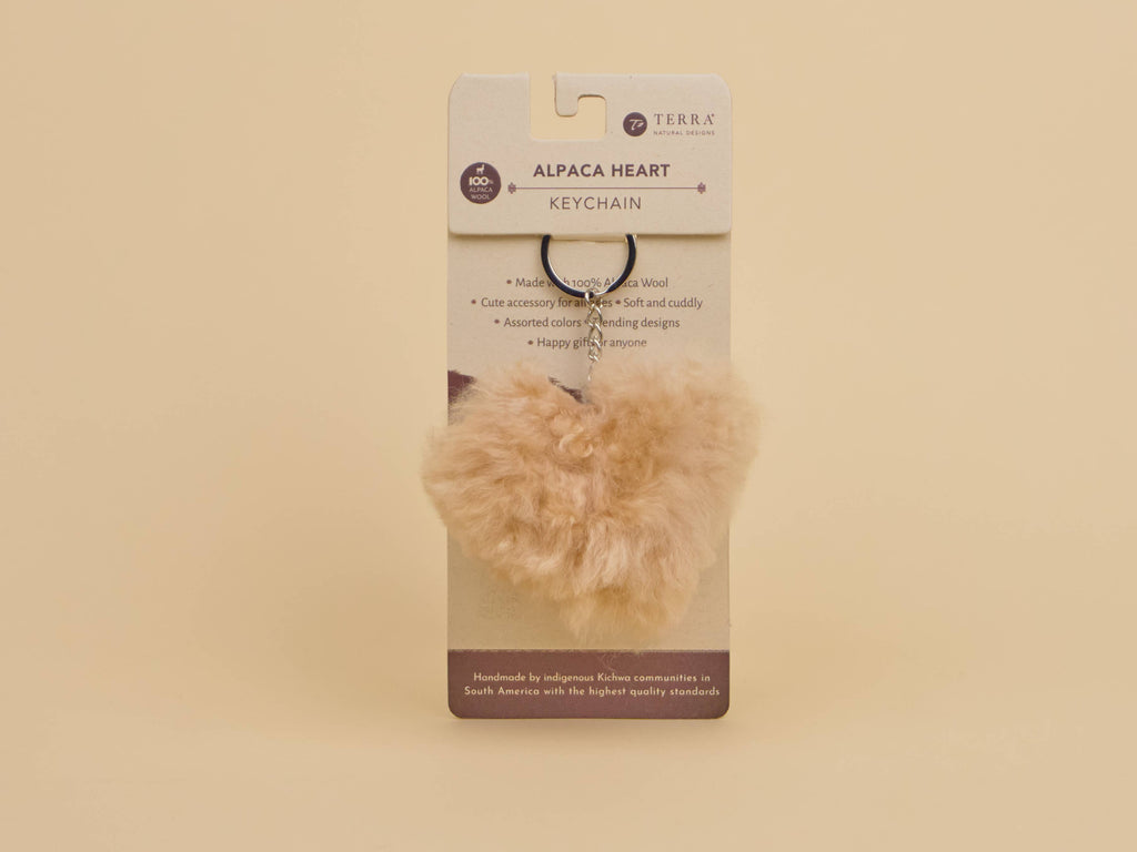 Alpaca Heart Keychain