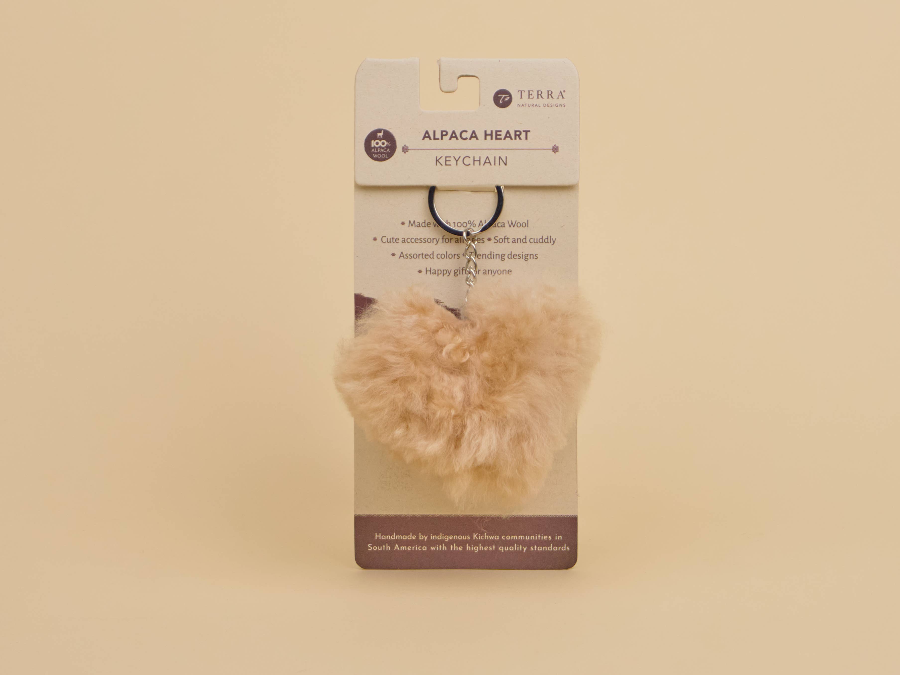 Alpaca Heart Keychain