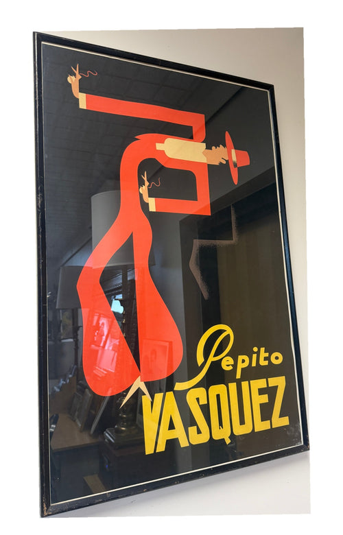 Pepito Vasquez Art Deco Flamenco Poster on white background