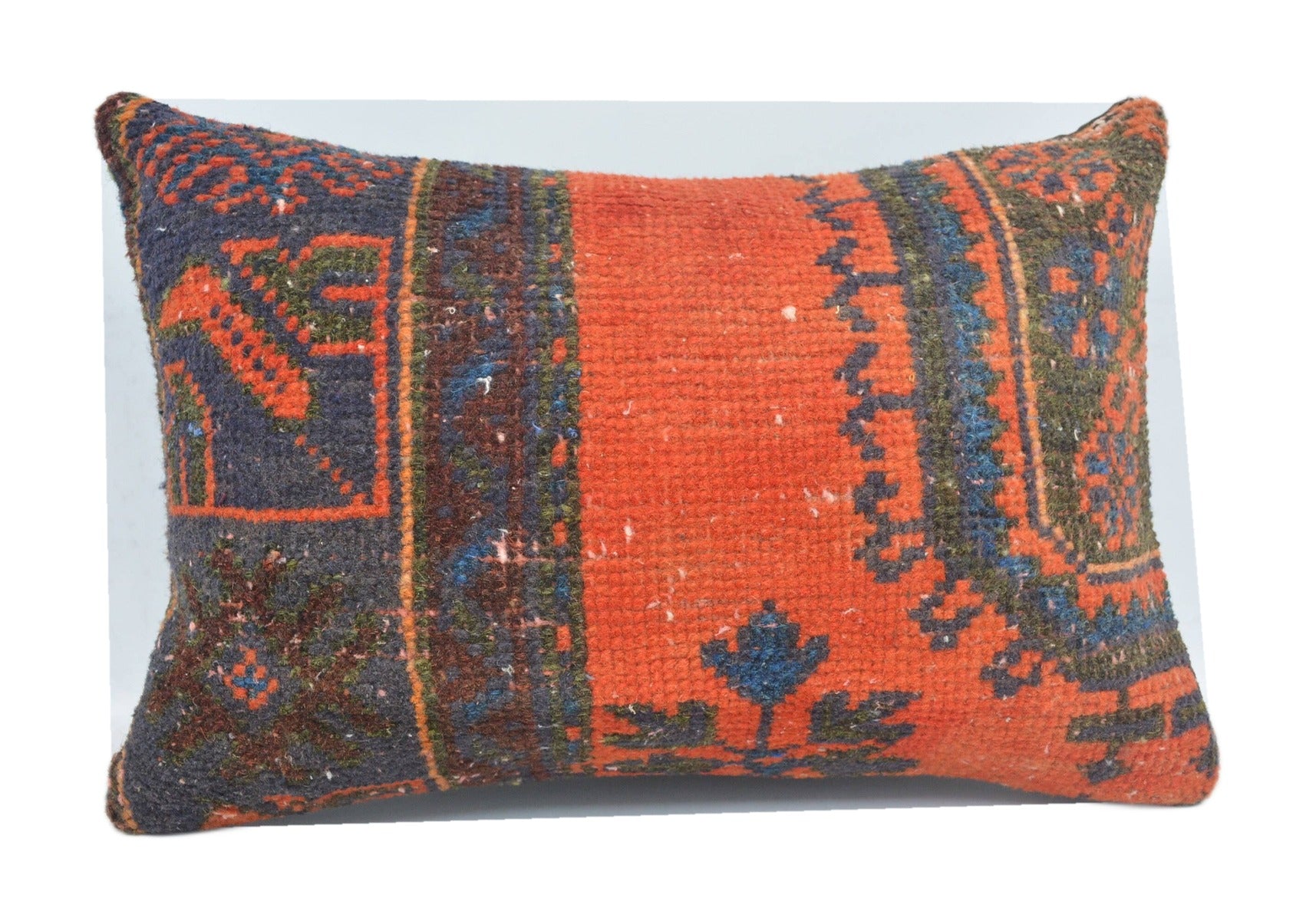 kilim antique pillow 16x24 on white background