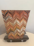 Marbled Pattern Waste Bin