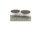 Pair Milo Baughman Attributed Walnut/Chrome Side Tables