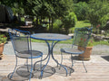 Three-Piece Blue Metal Patio Set