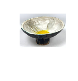 Large Studio Pottery Pedestal Bowl