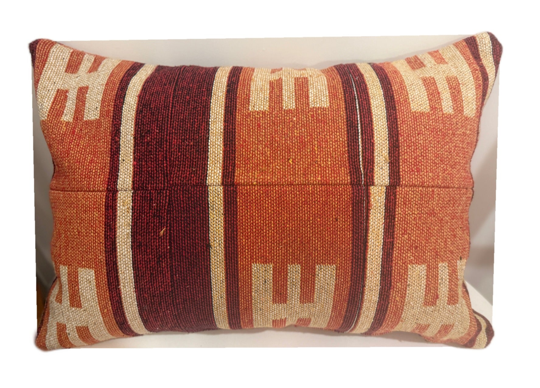 turkish kilim lumbar pillow on white background