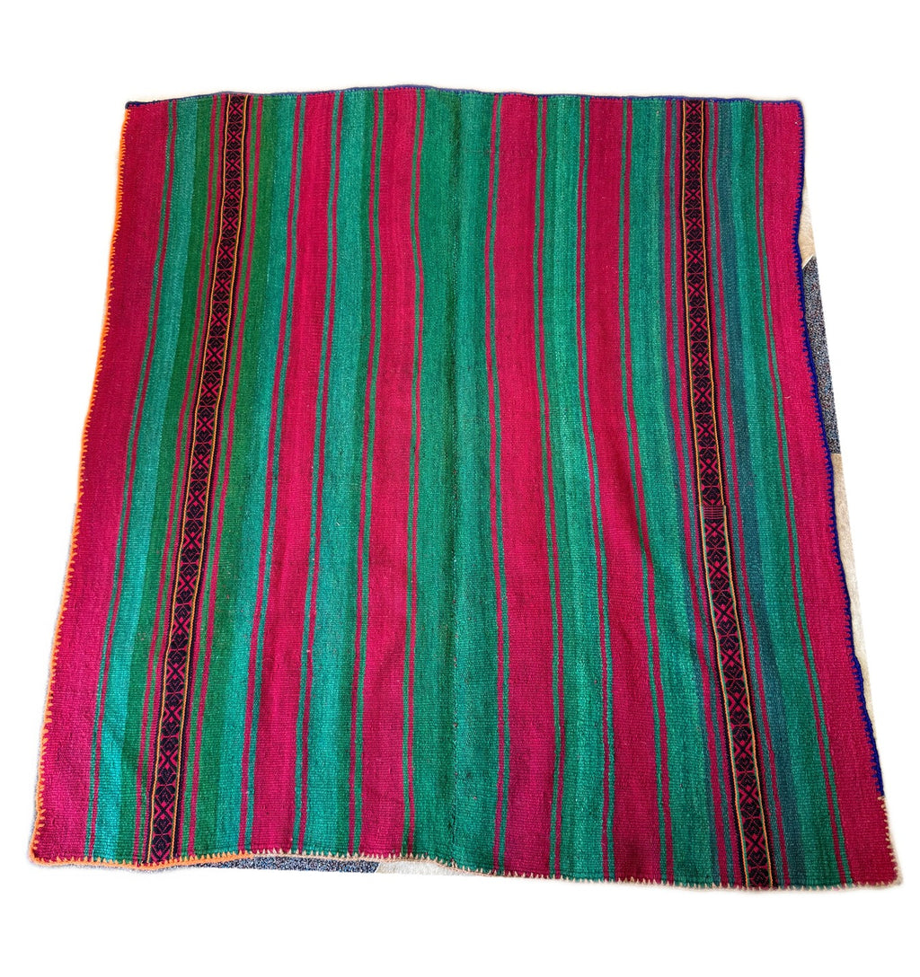 vintage heirloom rug on white background