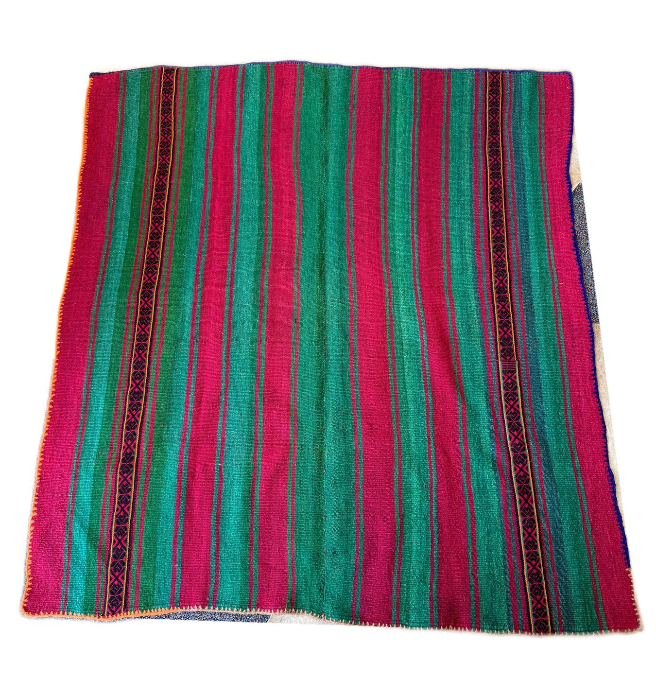 vintage heirloom rug on white background