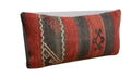 vintage turkish kilim lumbar on white background